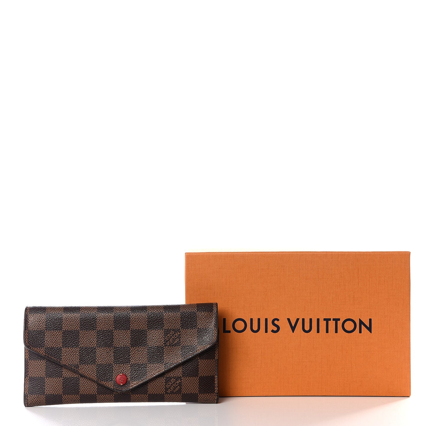 Damier Ebene Josephine Wallet Red