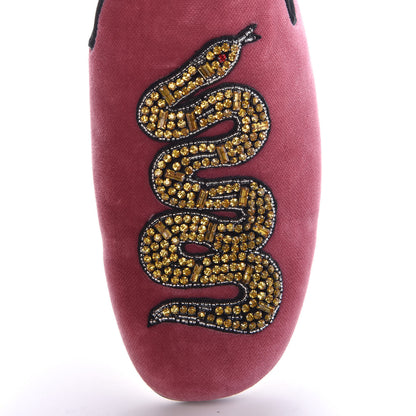 Gucci Velvet Silk Embellished Platform Detachable Slide 37 Tibet Red 16 of 18