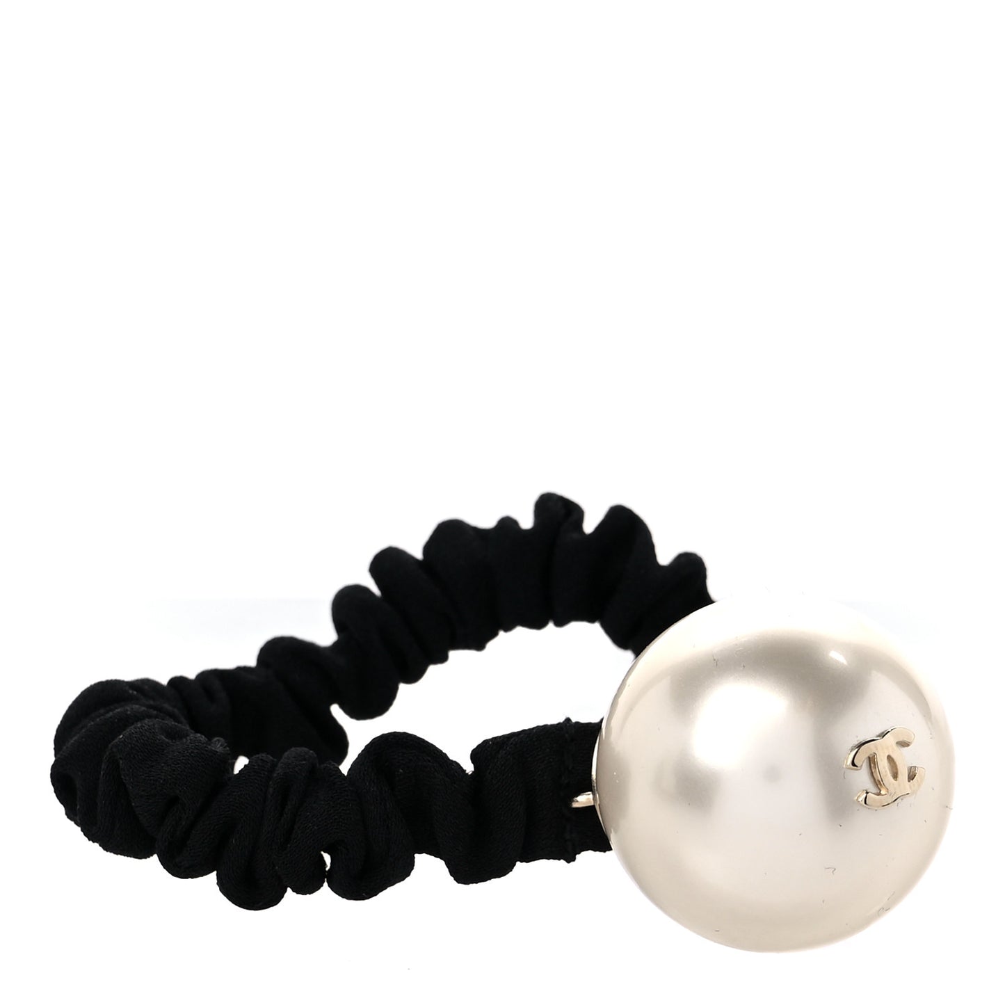 Pearl CC Hair Tie Black Gold Pearly White