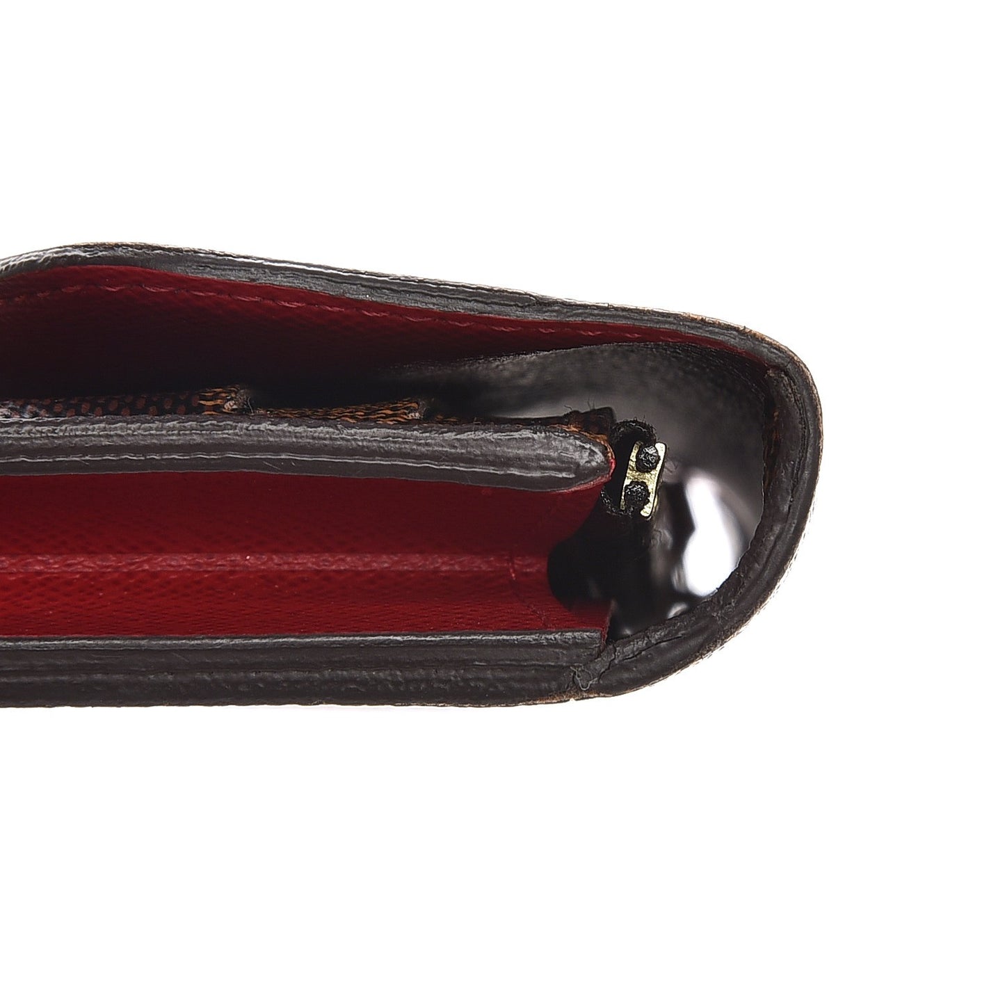 Damier Ebene Emilie Wallet Red