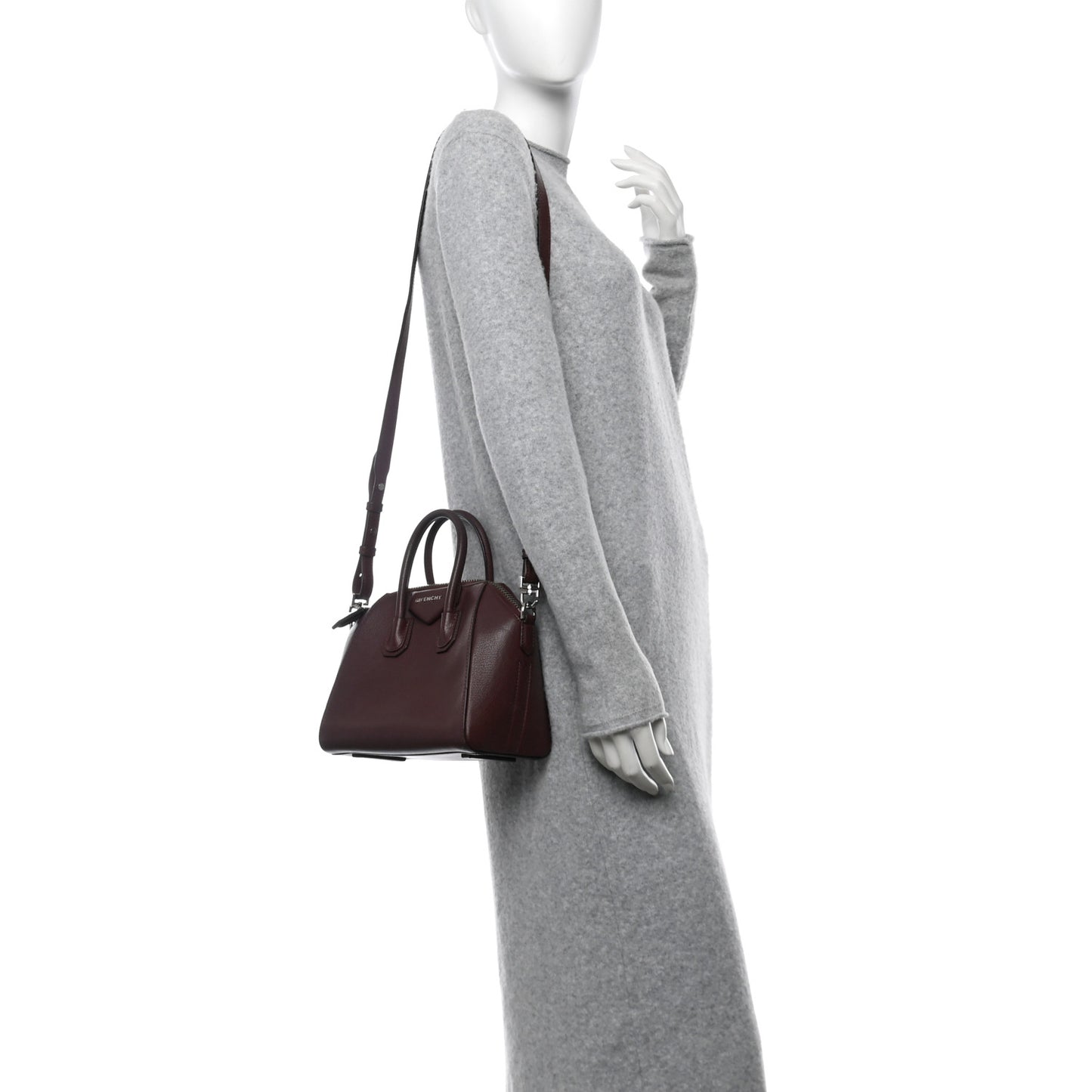Sugar Goatskin Mini Antigona Oxblood