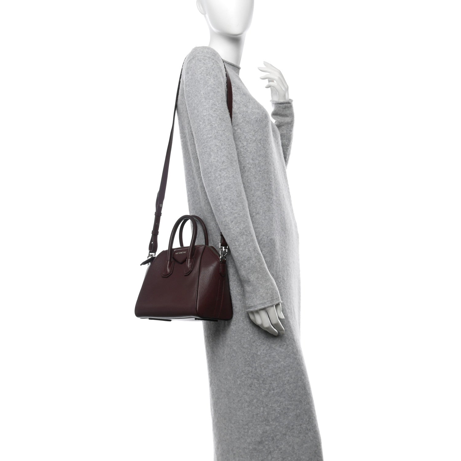 Givenchy Sugar Goatskin Mini Antigona Oxblood 2 of 11