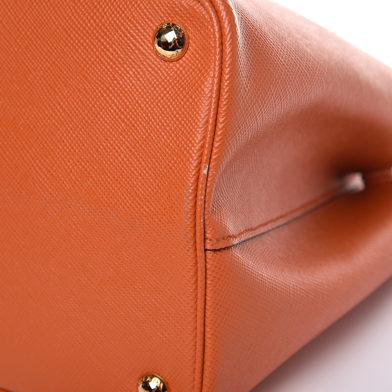 Prada Saffiano Cuir Medium Double Bag Papaya 10 of 10
