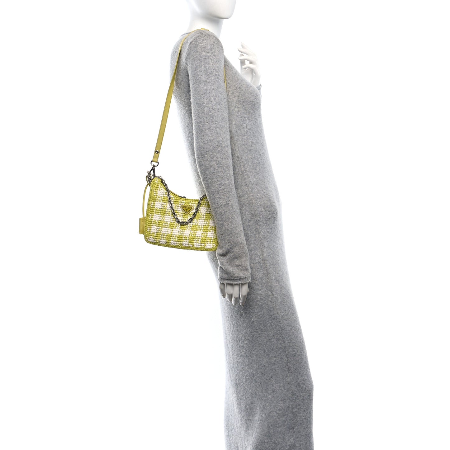 Yarn Raffia Effect Crochet Embroidered Mini Re-Edition Shoulder Bag Cedro