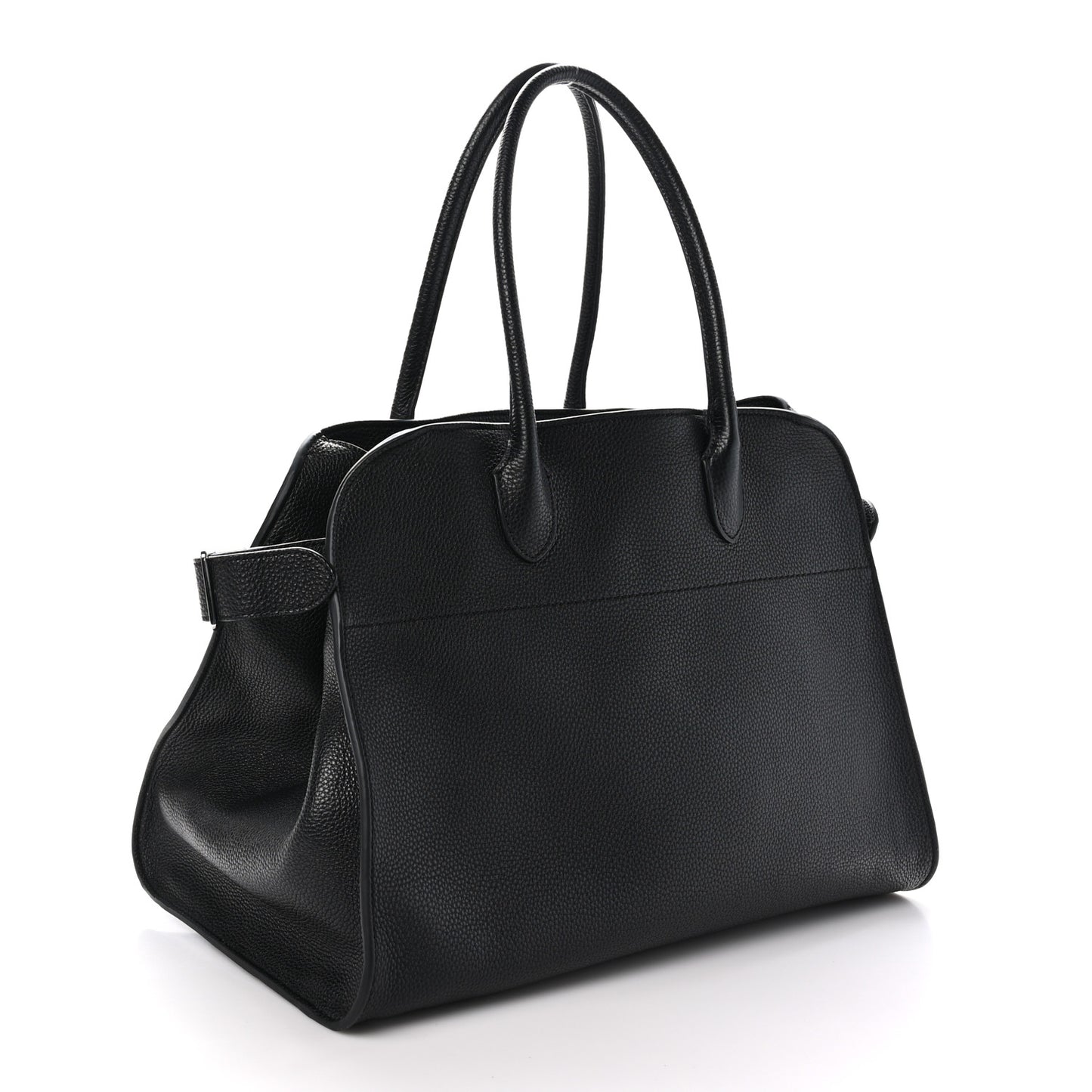Matte Grained Calfskin Soft Margaux 15 Black