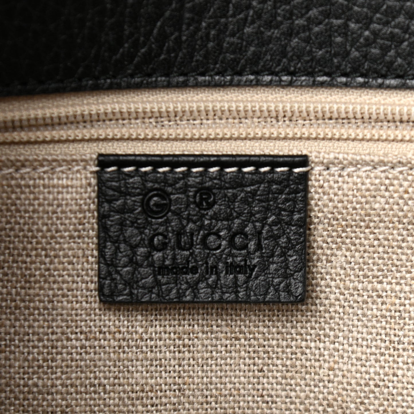 Dollar Calfskin Interlocking G Shoulder Bag Black