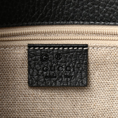 Gucci Dollar Calfskin Interlocking G Shoulder Bag Black 6 of 10