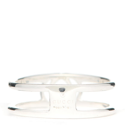 Gucci Sterling Silver 6mm Interlocking G Open Band Ring 52 6 3 of 5