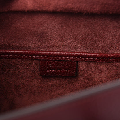 Celine Drummed Calfskin Nano Luggage Burgundy 8 of 10