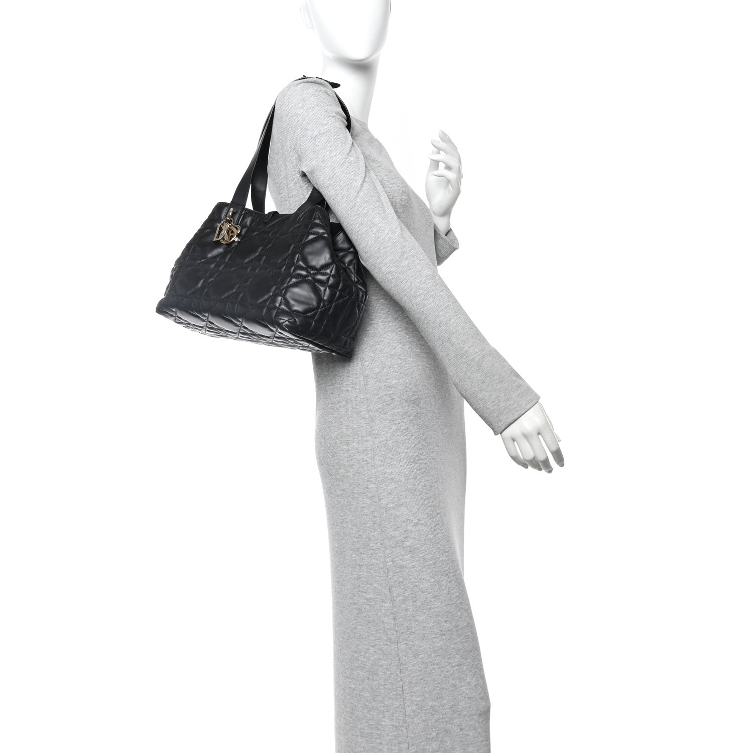 Christian Dior Calfskin Macrocannage Medium Toujours Black 2 of 10