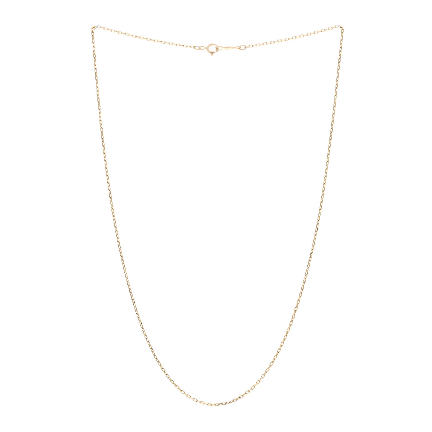 18K Yellow Gold Chain Necklace 15"