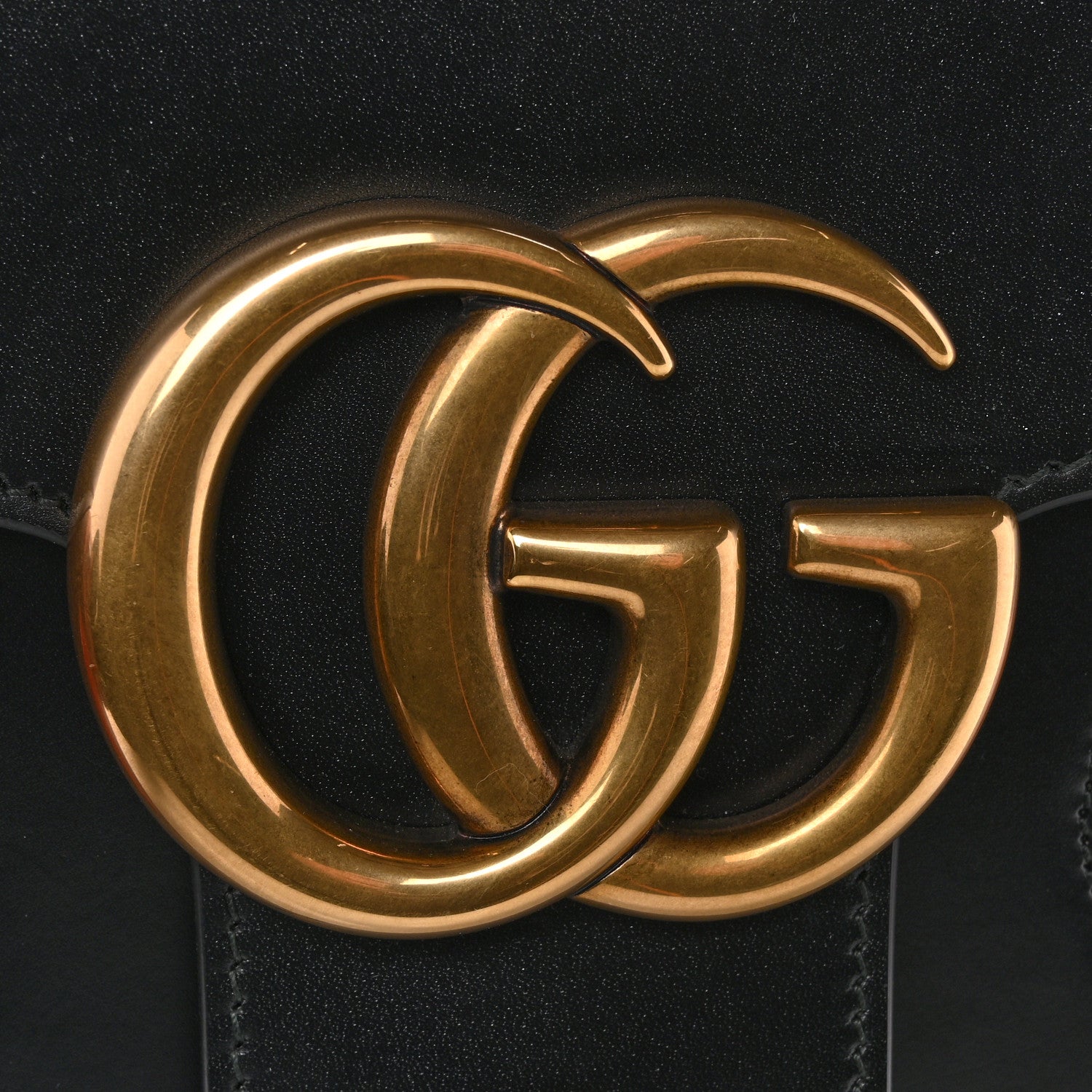 Gucci Knight Calfskin Malaga Kid Heart Medium GG Marmont Chain Handle Bag Black Hibiscus Red Multicolor 11 of 12
