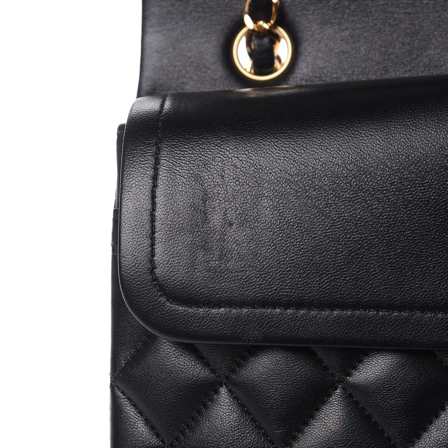 Chanel Lambskin Quilted Medium Double Flap Black 10 of 15