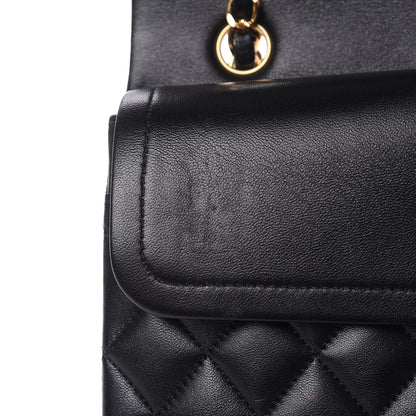 Chanel Lambskin Quilted Medium Double Flap Black 10 of 15