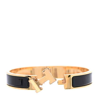 Hermes Enamel Narrow Clic Clac H Bracelet GM Black 5 of 6