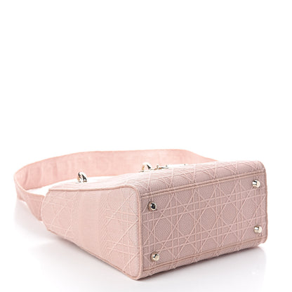 Christian Dior Canvas Cannage Medium Lady Dior Pink 4 of 9