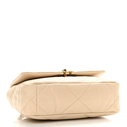 Chanel Goatskin Quilted Medium Chanel 19 Flap Beige 4 of 9