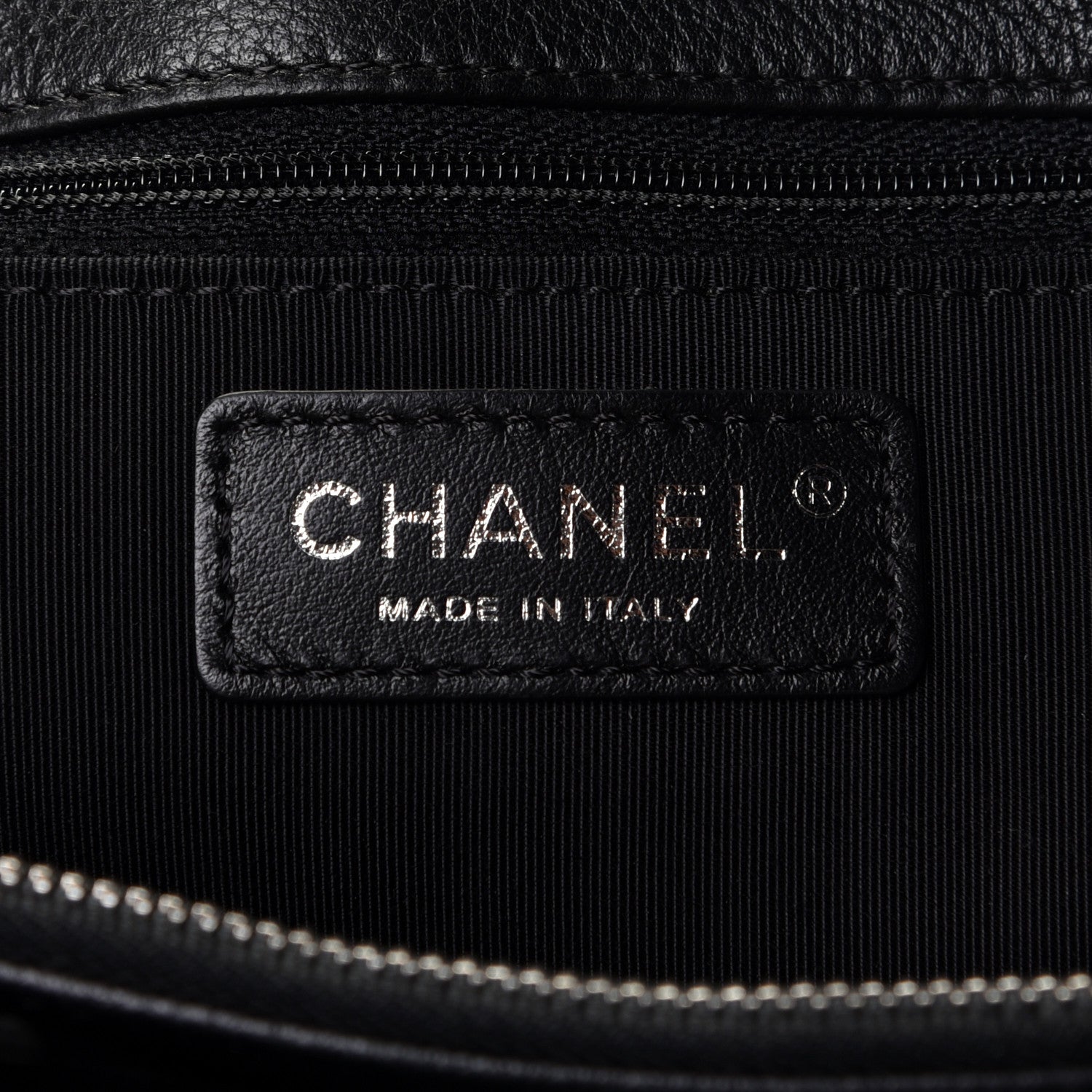 Chanel Metallic Grained Calfskin Quilted Large Casual Pocket Tote Black 5 of 6