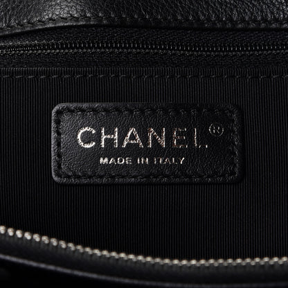 Chanel Metallic Grained Calfskin Quilted Large Casual Pocket Tote Black 5 of 6