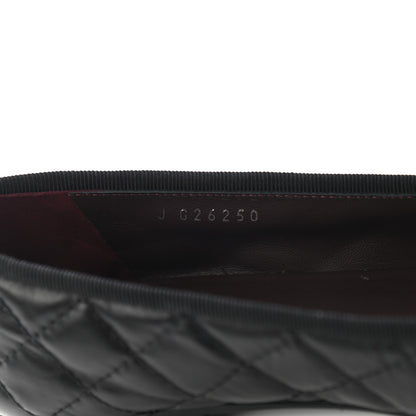 Chanel Aged Calfskin Quilted CC Cap Toe Ballerina Flats 37 Black 6 of 6