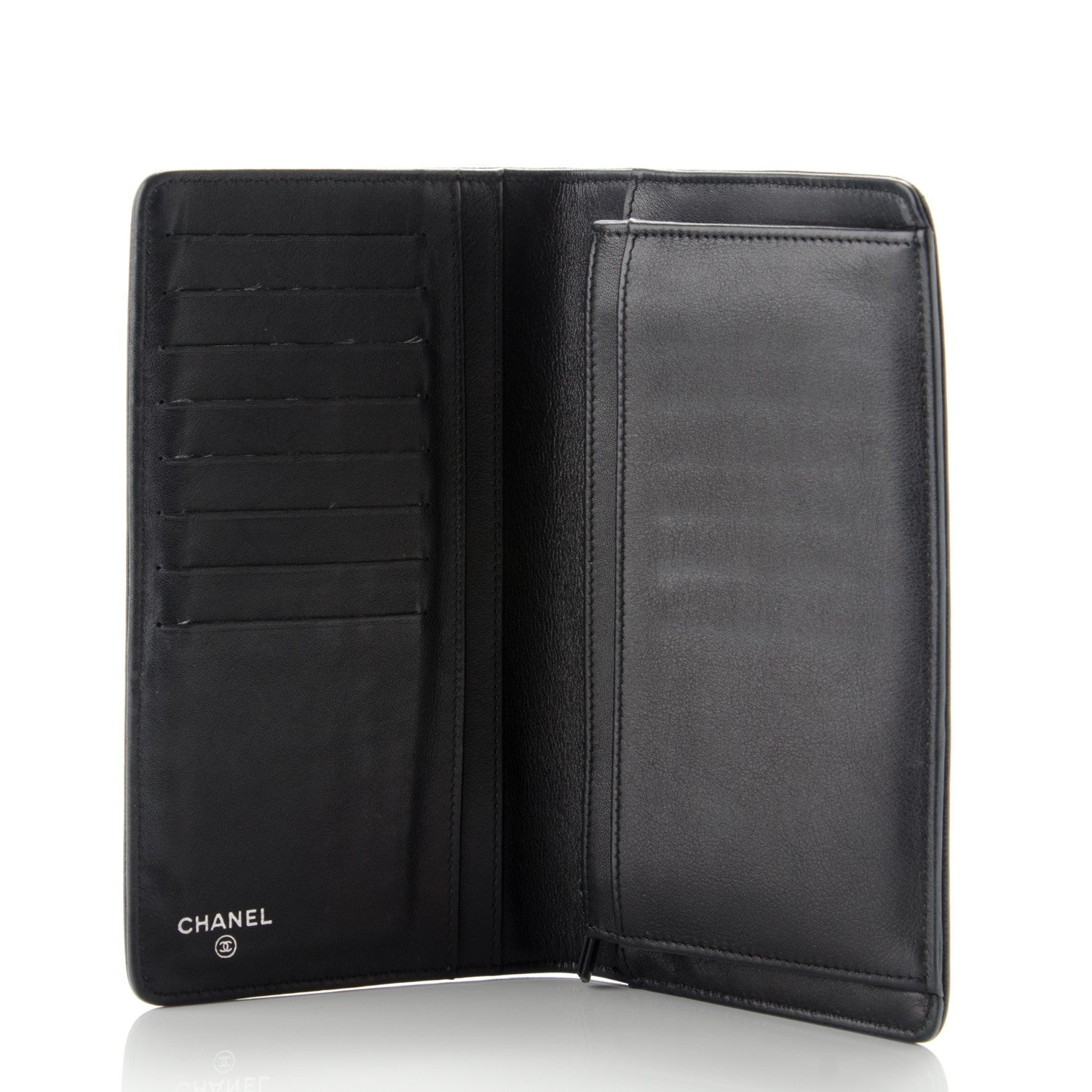 Chanel Caviar Sevruga Yen Wallet Black 5 of 8