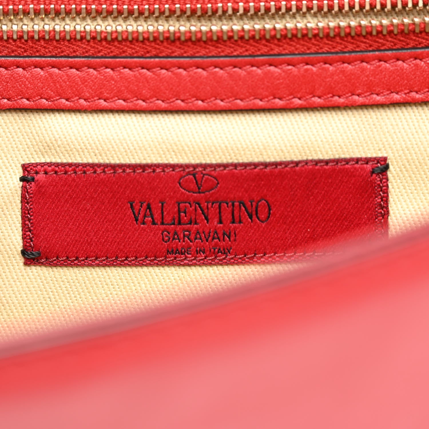 Valentino Garavani Vitello Medium Glam Lock Rockstud Flap Red 6 of 9