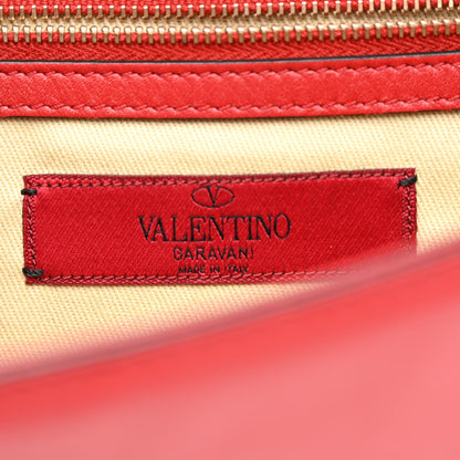 Valentino Garavani Vitello Medium Glam Lock Rockstud Flap Red 6 of 9