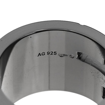 Gucci Ruthenium Sterling Silver Logo Ring 47 4 5 of 6