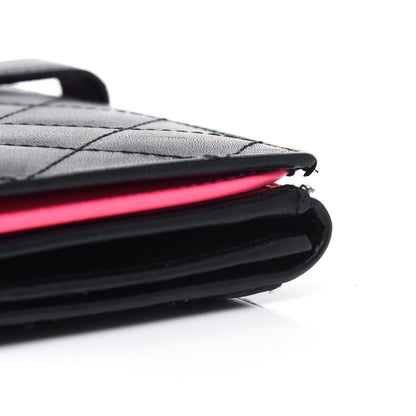 Chanel Calfskin Quilted Cambon Gusset Flap Wallet Black 5 of 5