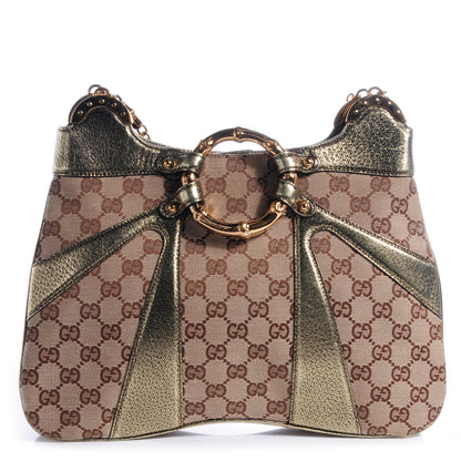 Gucci Monogram Bamboo Chain Tom Ford Shoulder Bag Metallic 1 of 7