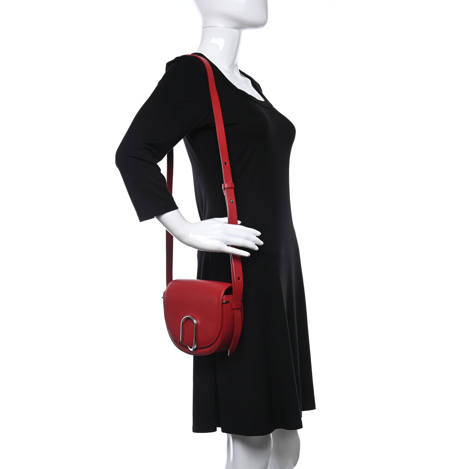 3.1 Phillip Lim Calfskin Alix Saddle Crossbody Bag Red 4 of 25