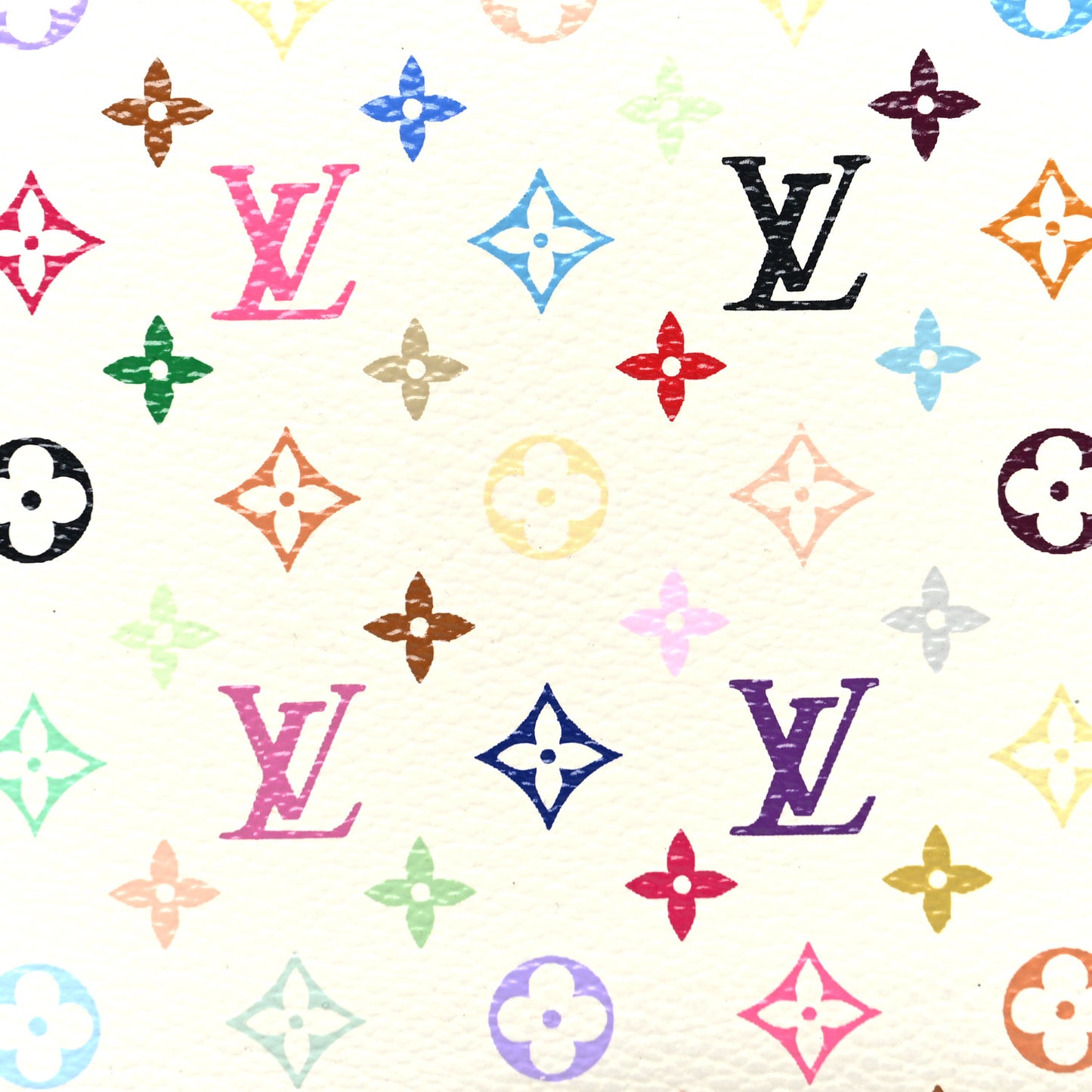 Monogram Multicolor Zippy Wallet White Litchi