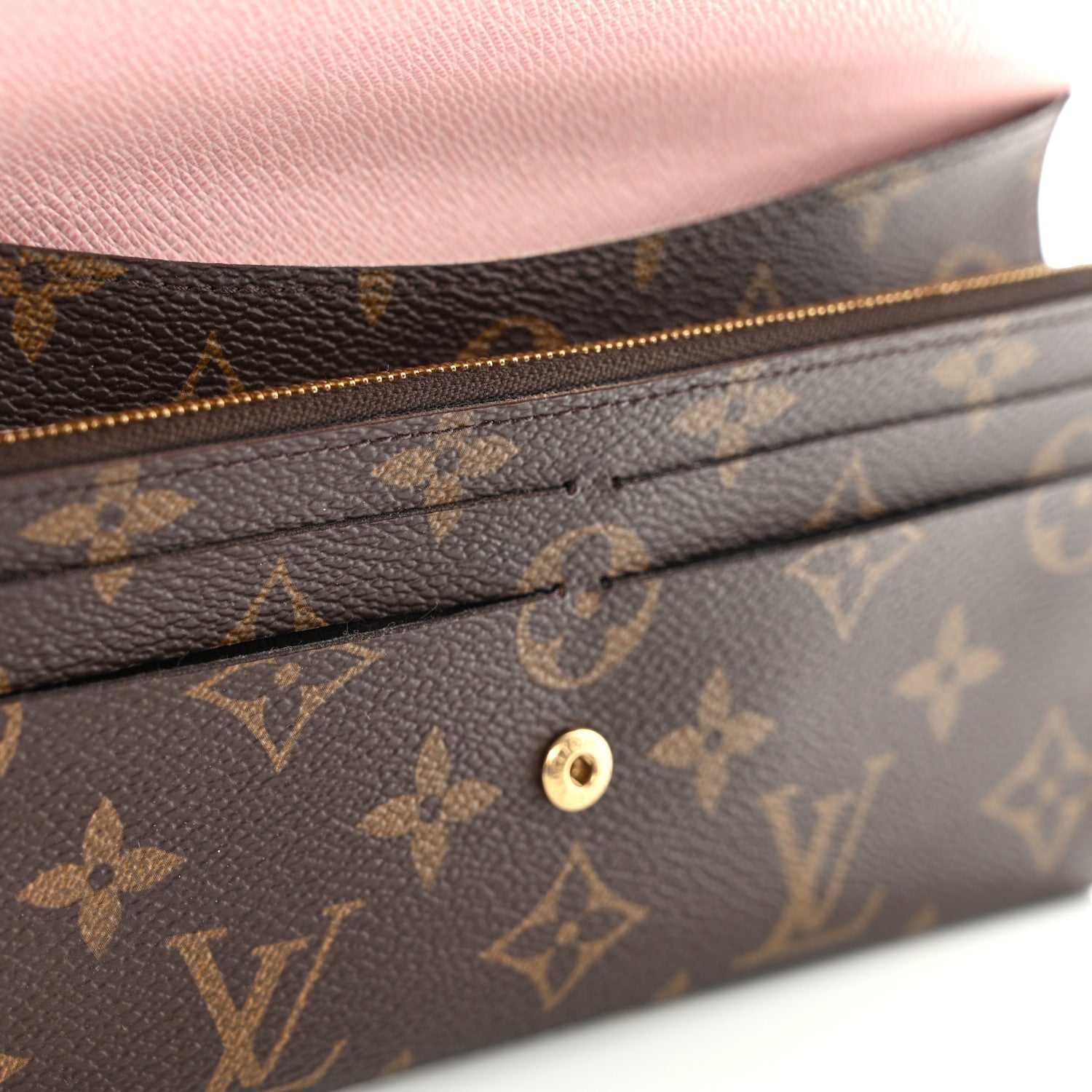 Louis Vuitton Monogram Emilie Wallet Rose Ballerine 14 of 14