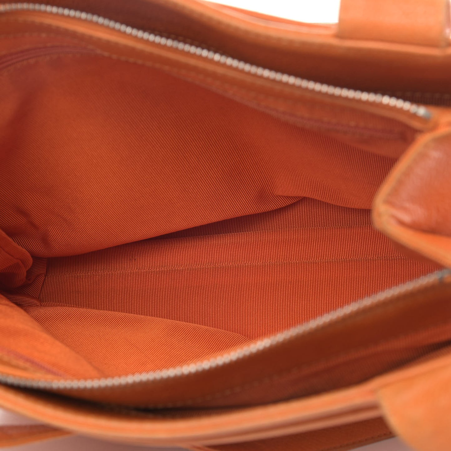 Caviar Embroidered Logo Shoulder Bag Orange