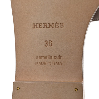 Hermes Box Calfskin Oran Sandals 36 Bois De Santal 8 of 8