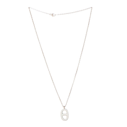 Hermes Laquered Iliade Pendant Necklace Ecru 3 of 5