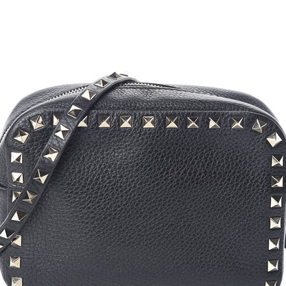 Valentino Garavani Pebbled Calfskin Rockstud Camera Crossbody Bag Black 7 of 9