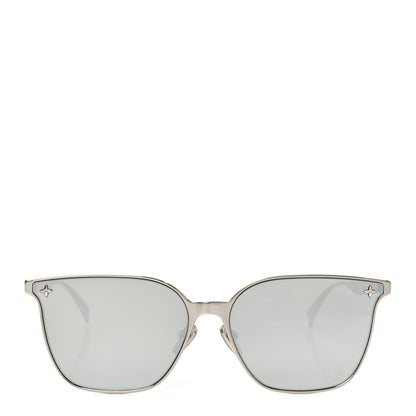 Louis Vuitton Metal My Monogram Fame Rectangle Sunglasses Z2487U Silver 2 of 7