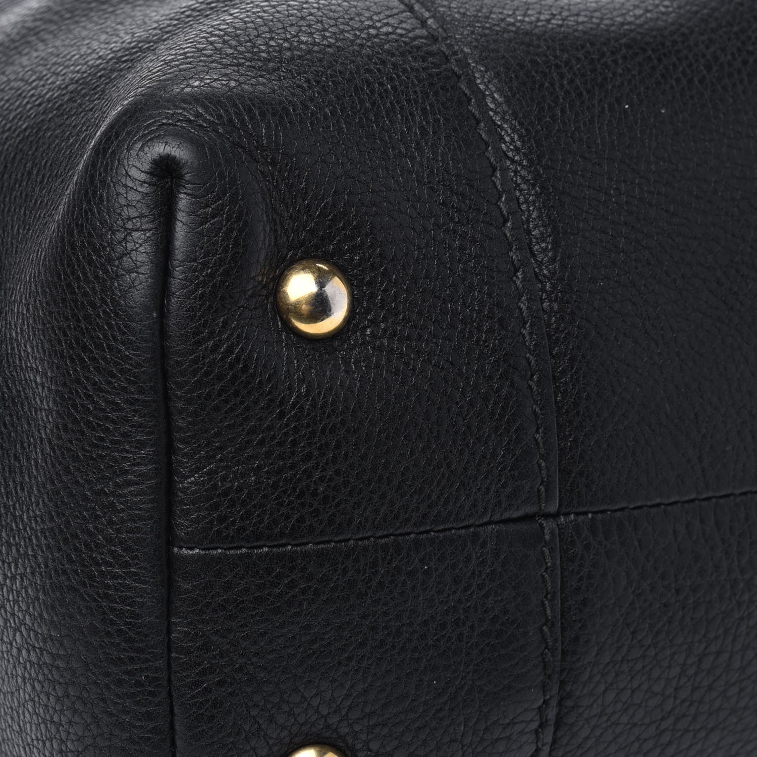 Gucci Pebbled Calfskin Medium Twill Tote Black 17 of 34