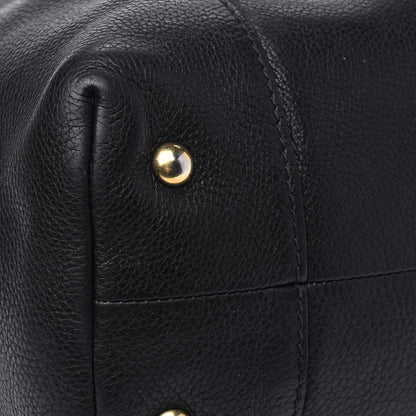 Gucci Pebbled Calfskin Medium Twill Tote Black 17 of 34