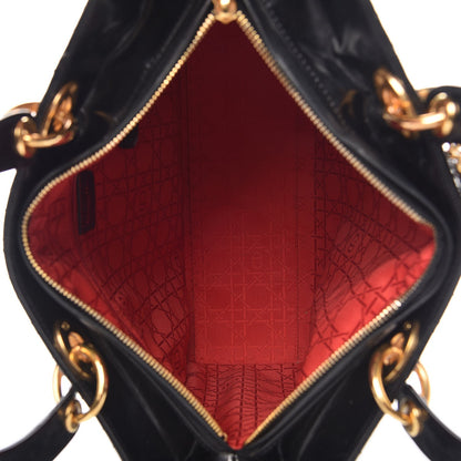 Christian Dior Glazed Calfskin Cannage Large Lady Dior Black 4 of 6