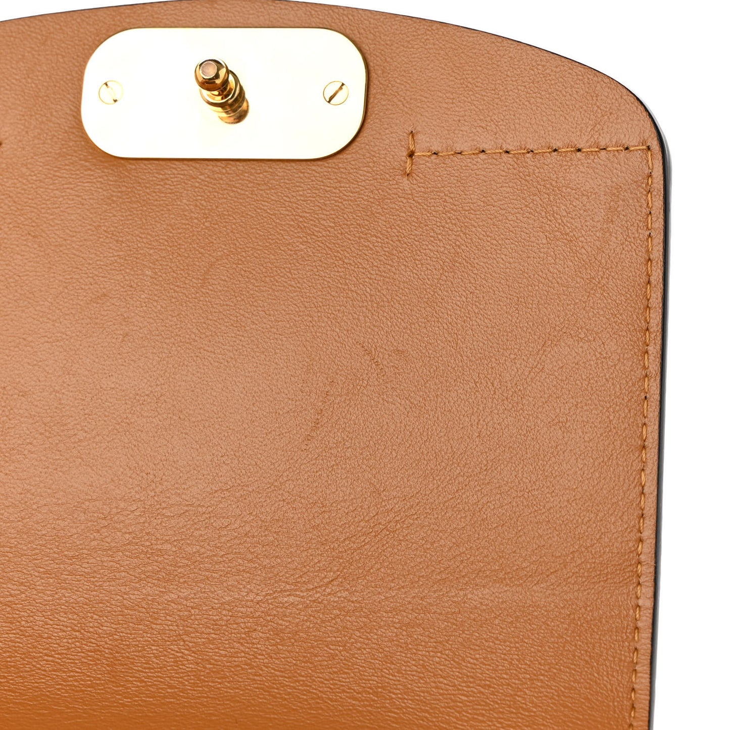 Calfskin Crocodile Embossed Mini C Double Carry Autumnal Brown