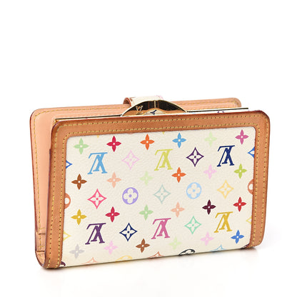 Louis Vuitton Monogram Multicolor French Purse Wallet White 2 of 7