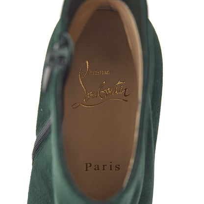 Christian Louboutin Veau Velours Eloise Booty 85 Ankle Boots 36.5 Green 7 of 7