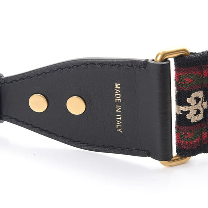 Christian Dior Canvas Embroidered Studded Bohemian Shoulder Strap Red 5 of 6