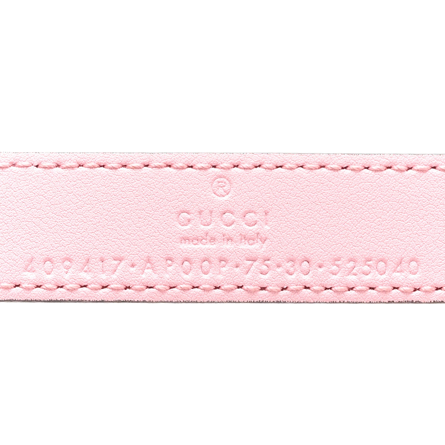 Gucci Moon Calfskin Palladium Double G Belt 75 30 Wild Rose 3 of 4