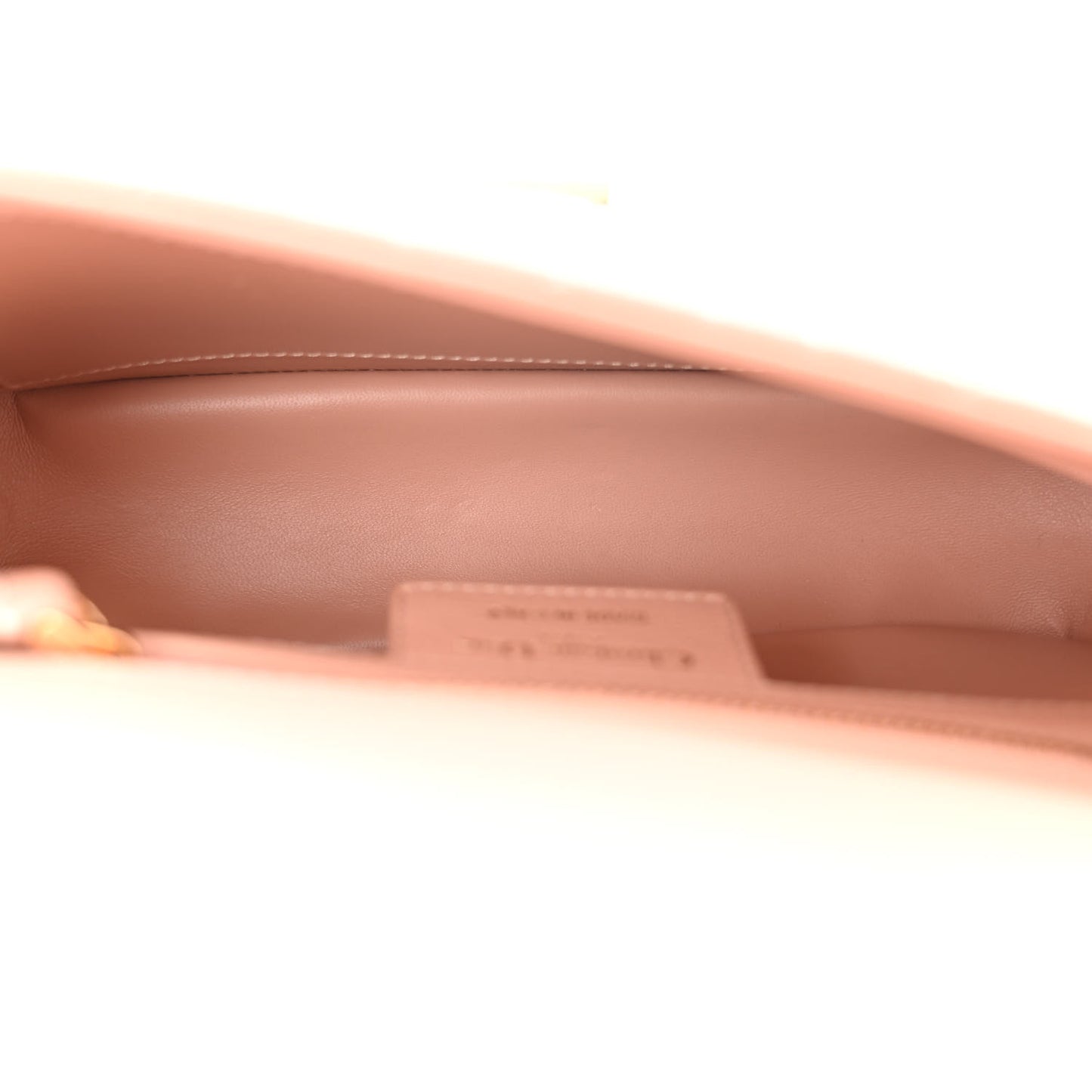 Grained Calfskin Cannage Small Caro Bag Rose De Vents