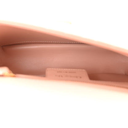 Christian Dior Grained Calfskin Cannage Small Caro Bag Rose De Vents 5 of 11