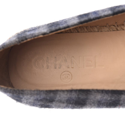 Chanel Flannel CC Espadrilles 38 Dark Grey Black 11 of 13