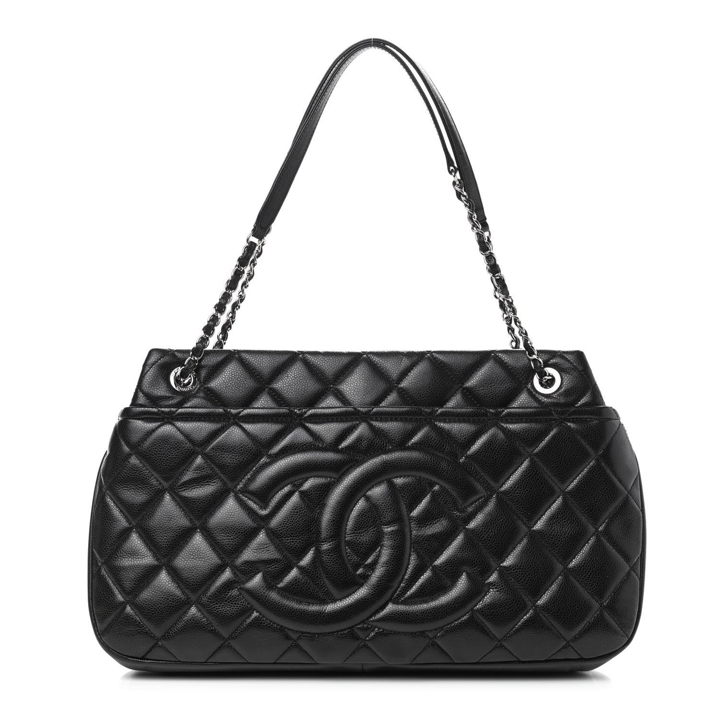 Caviar Quilted Timeless CC Soft Tote Black